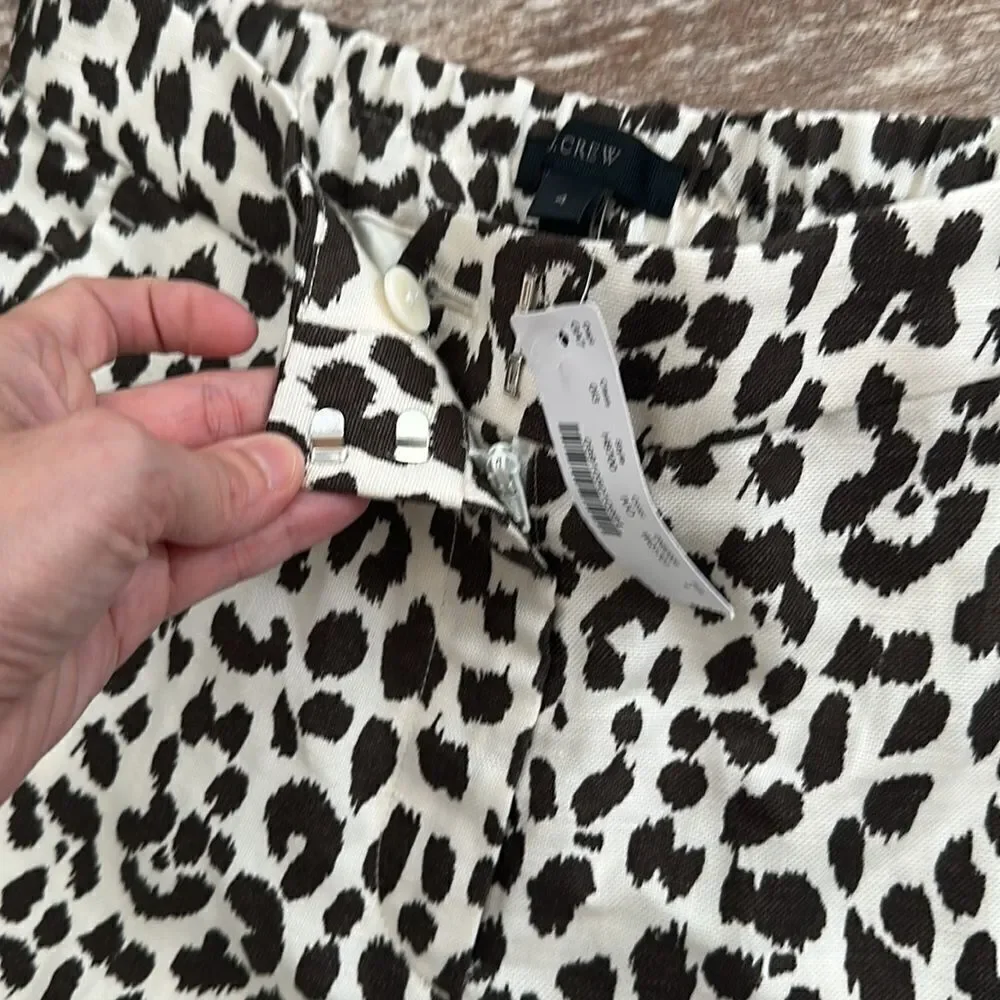 NWT J. Crew Animal Print Pants size 4